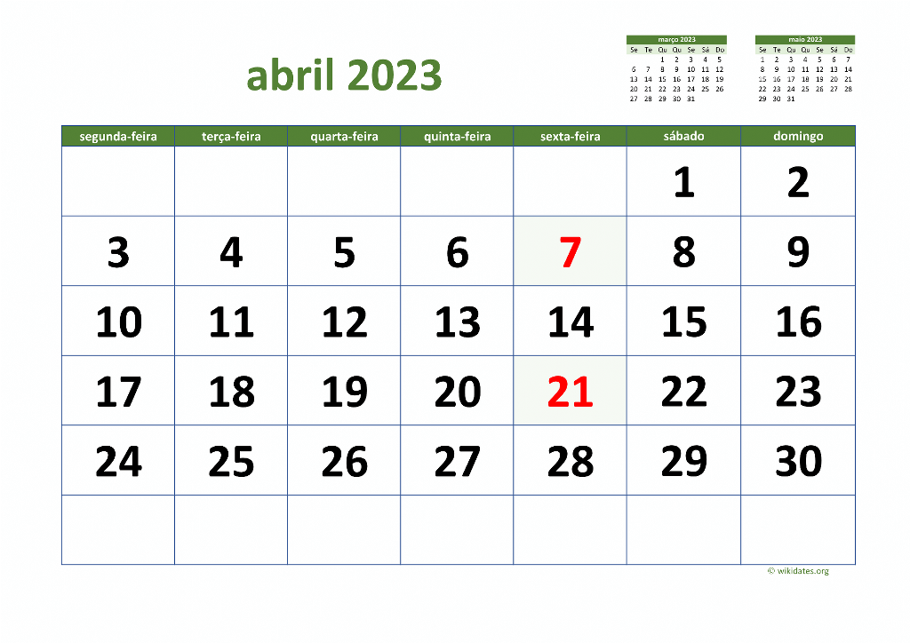 Calendario 2023 Imprimir Pdf Com Feriados Abril Rdp IMAGESEE