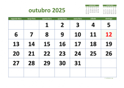 calendário 2025 03