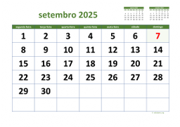 calendário 2025 03