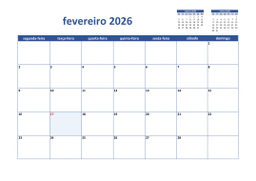 calendário 2026 02