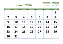 calendário 2026 03