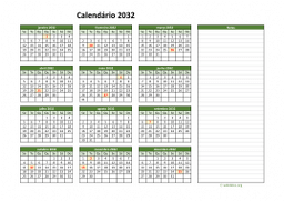 calendário anual 2032 01