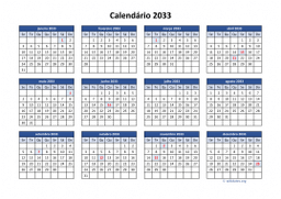 calendário anual 2033 03