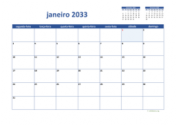 calendário mensal 2033 02