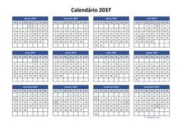 calendário anual 2037 03