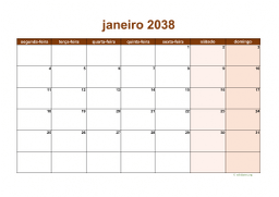 calendário mensal 2038 06