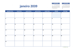 calendário mensal 2039 02