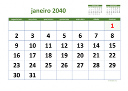 calendário mensal 2040 03