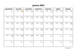 calendário mensal 2047 01