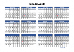 calendário anual 2048 03