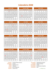 calendário anual 2048 06