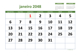 calendário mensal 2048 03