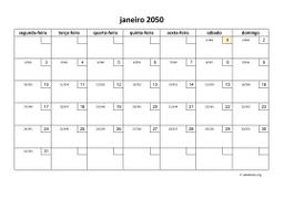 calendário mensal 2050 01