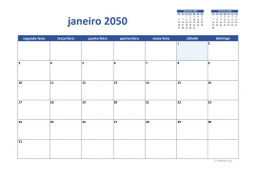 calendário mensal 2050 02