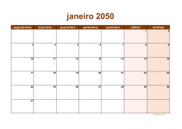 calendário mensal 2050 06