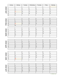 Printable 2022 Calendar | WikiDates.org