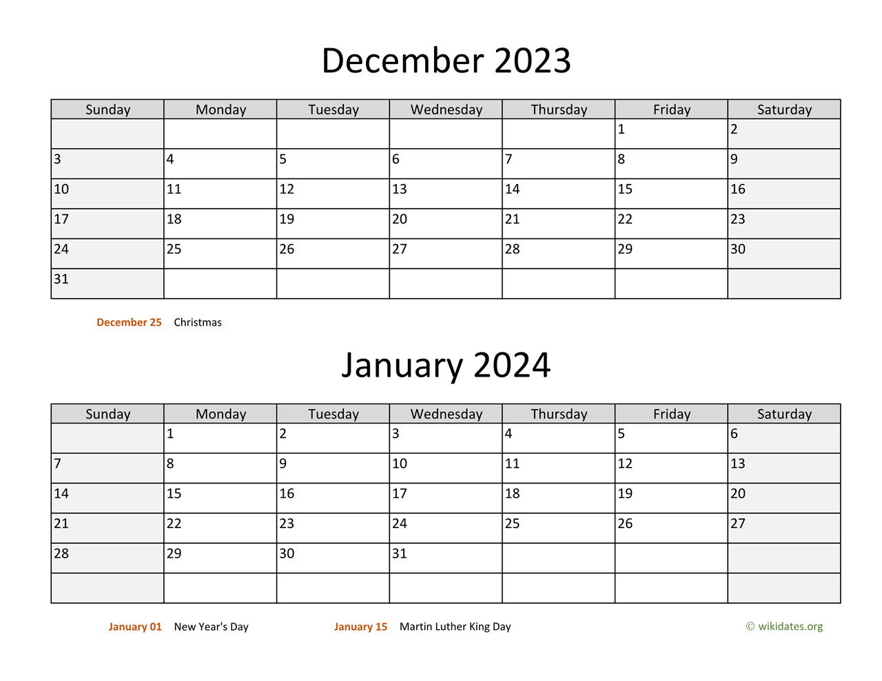 December 2023 Calendar January 2024 Calendar - Get Calendar 2023 Update