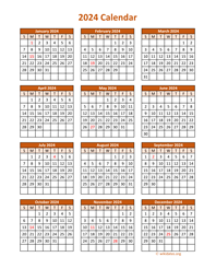 2024 calendar pdf word excel - calendar 2024 printable one page paper trail design | 2024 calendar printable free one page