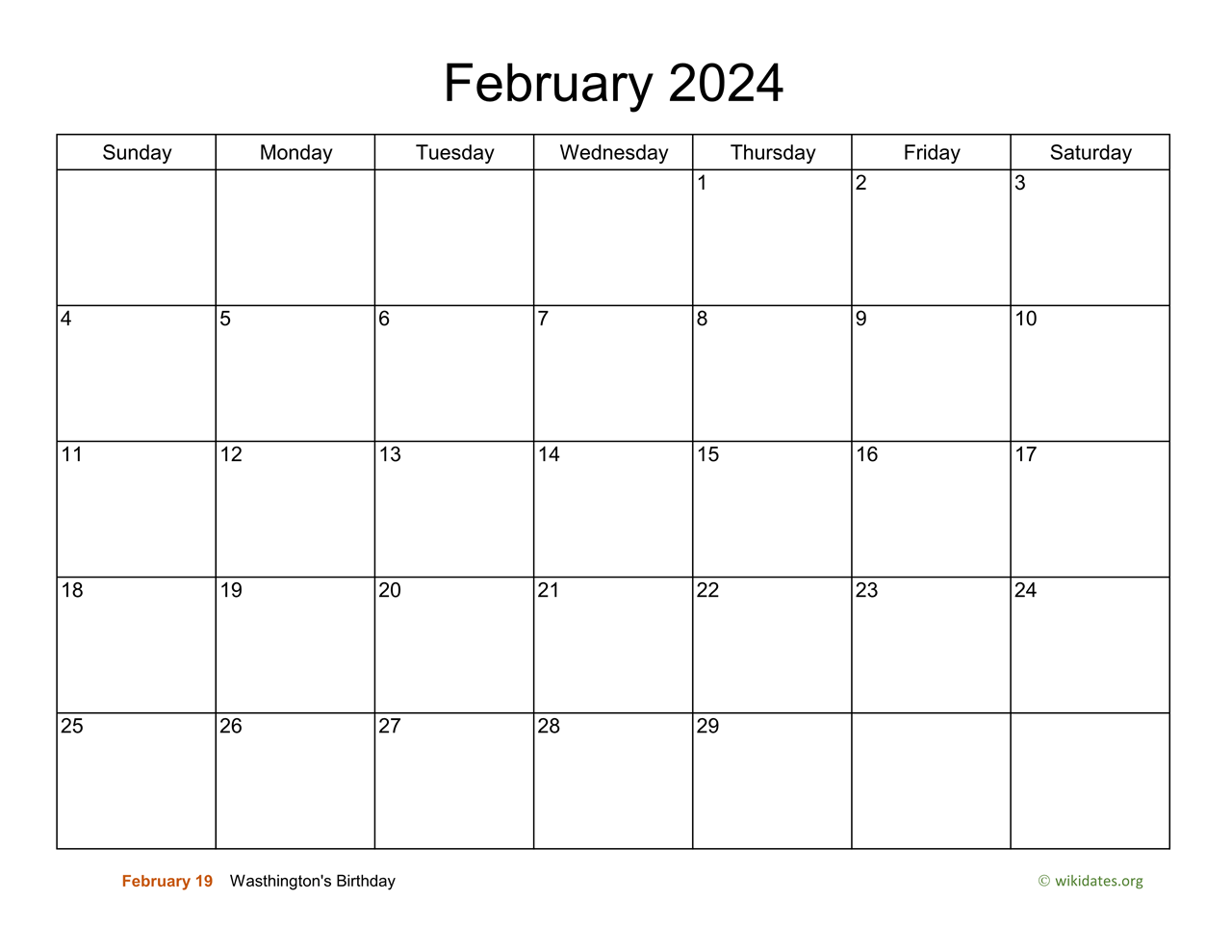 February 2024 Blank Calendar Your Guide to Planning and Organization