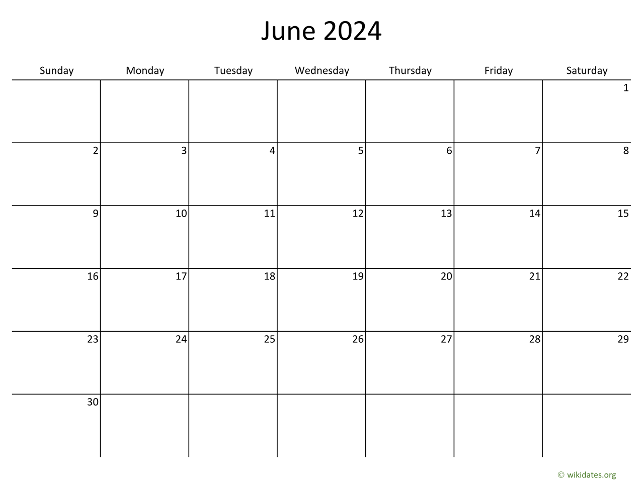 June 2024 Calendar Printable Portrait Honey Laurena