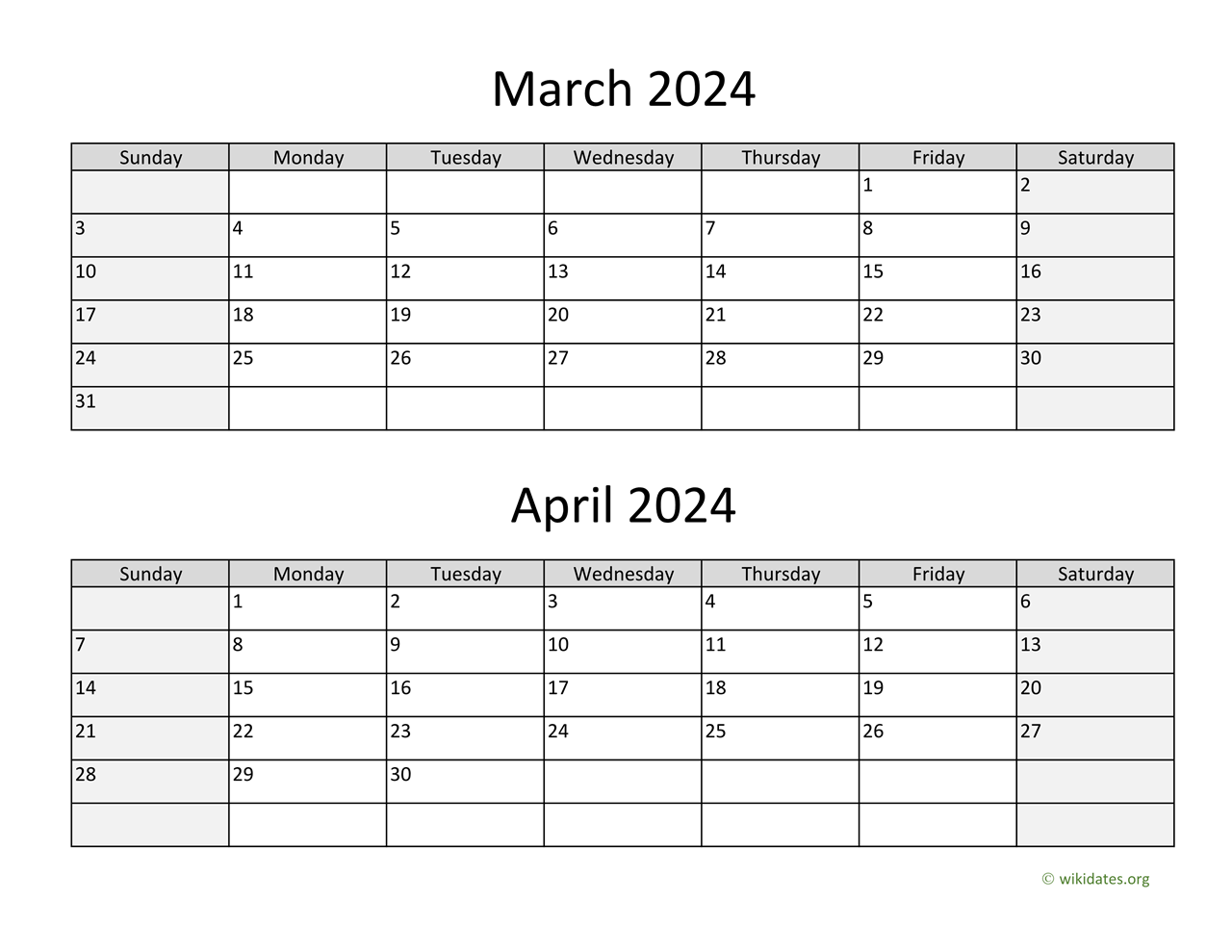 February March April May 2024 Calendar Printable February March 2024