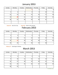 Printable 2053 Calendar | WikiDates.org