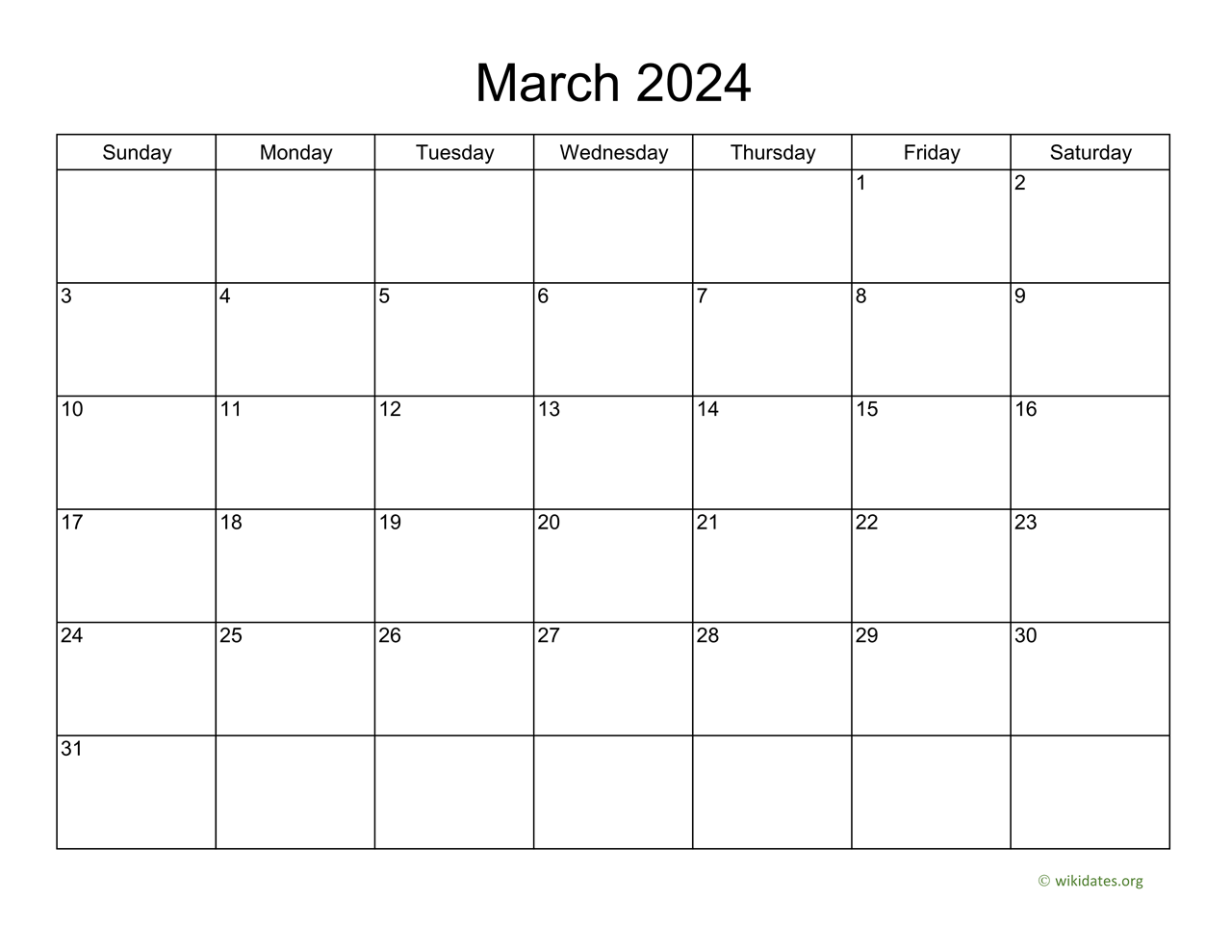 March 2024 Calendar Printable Free Wikipediasuggest An Edit Bobby Teirtza