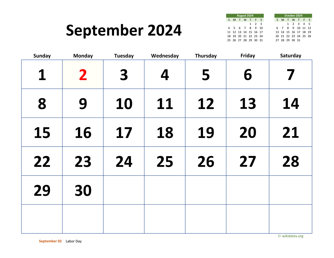 Print 2024 September Calendar Calendar Marji Shannah