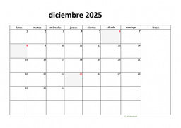 calendario diciembre 2025 08