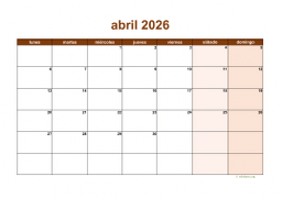 calendario abril 2026 06