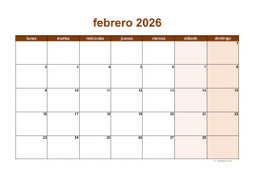 calendario febrero 2026 06