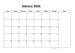 calendario febrero 2026 08