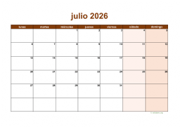 calendario julio 2026 06