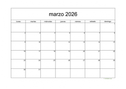 calendario marzo 2026 05