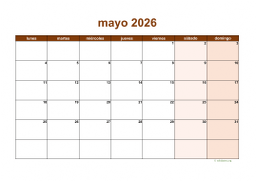 calendario mayo 2026 06