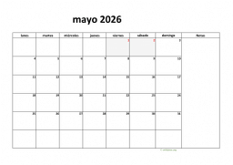 calendario mayo 2026 08