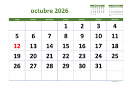 calendario octubre 2026 03