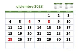 calendario diciembre 2028 03