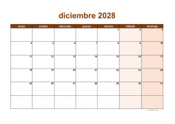 calendario diciembre 2028 06