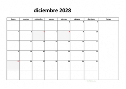 calendario diciembre 2028 08