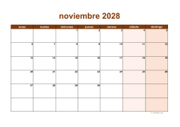 calendario noviembre 2028 06