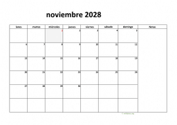 calendario noviembre 2028 08