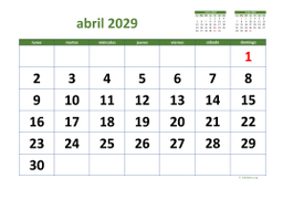 calendario abril 2029 03