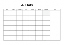 calendario abril 2029 08