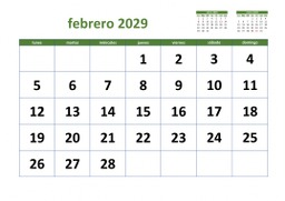 calendario febrero 2029 03