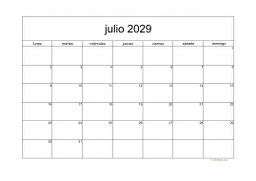 calendario julio 2029 05