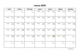 calendario marzo 2029 01