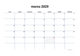 calendario marzo 2029 04