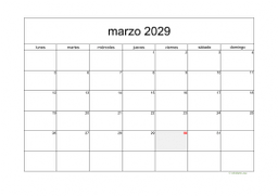 calendario marzo 2029 05