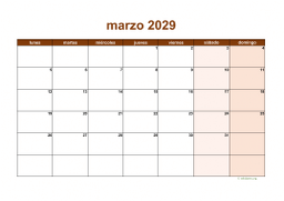 calendario marzo 2029 06